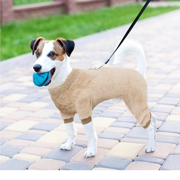 2 Pack Fuzzy Dog Cat Pajamas Small Warm Puppy Onesie Cats Pet Clothing Dogs - Picture 6 of 8